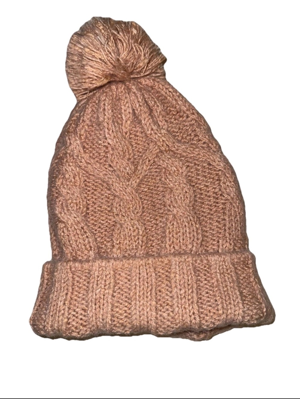 Universal Thread Pink Cozy Fleece Lined Chunky Knit Beanie Hat OSFM